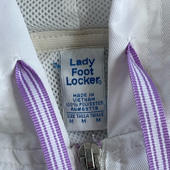 Lady Foot Locker White Purple Tracksuit Women Hoodie Pants Set 2pcs Athletic Set - Picture 4 of 4